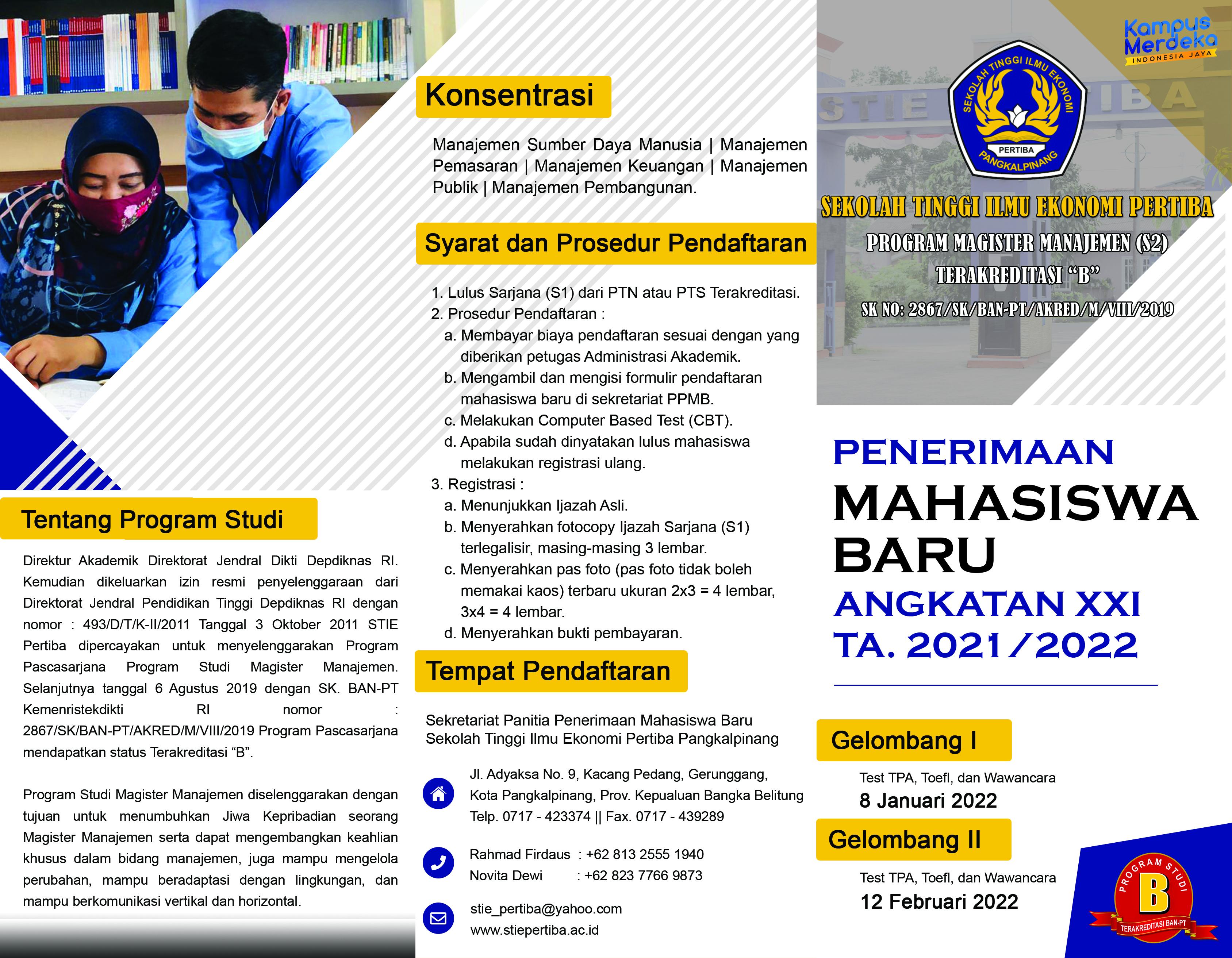 Brosur Penerimaan Mahasiswa Baru (PMB) S2 Manajemen 2022