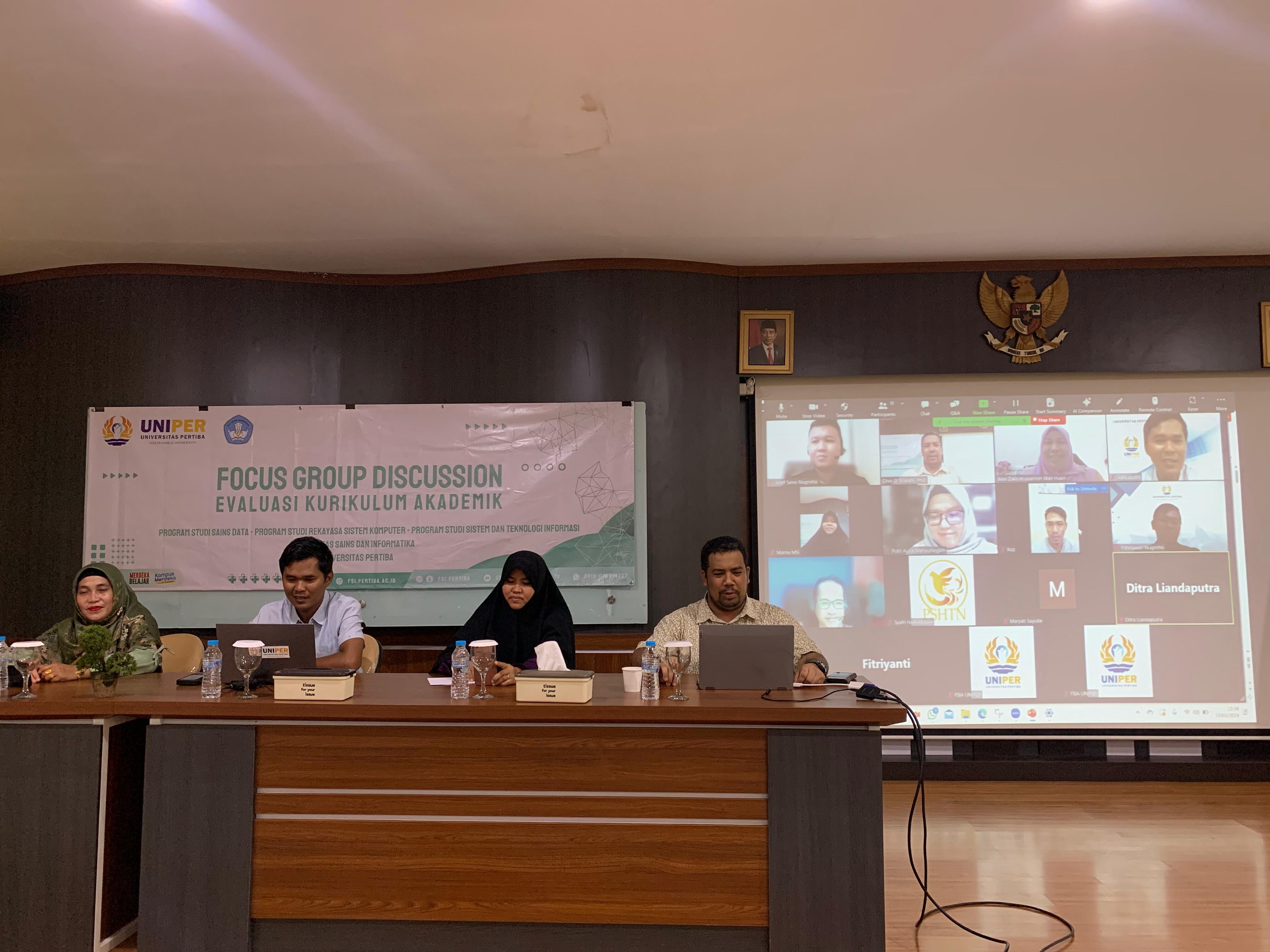 Focus Group Disscussion (FGD) Kurikulum Program Studi Sains Data Fakultas Sains dan Informatika Universitas Pertiba