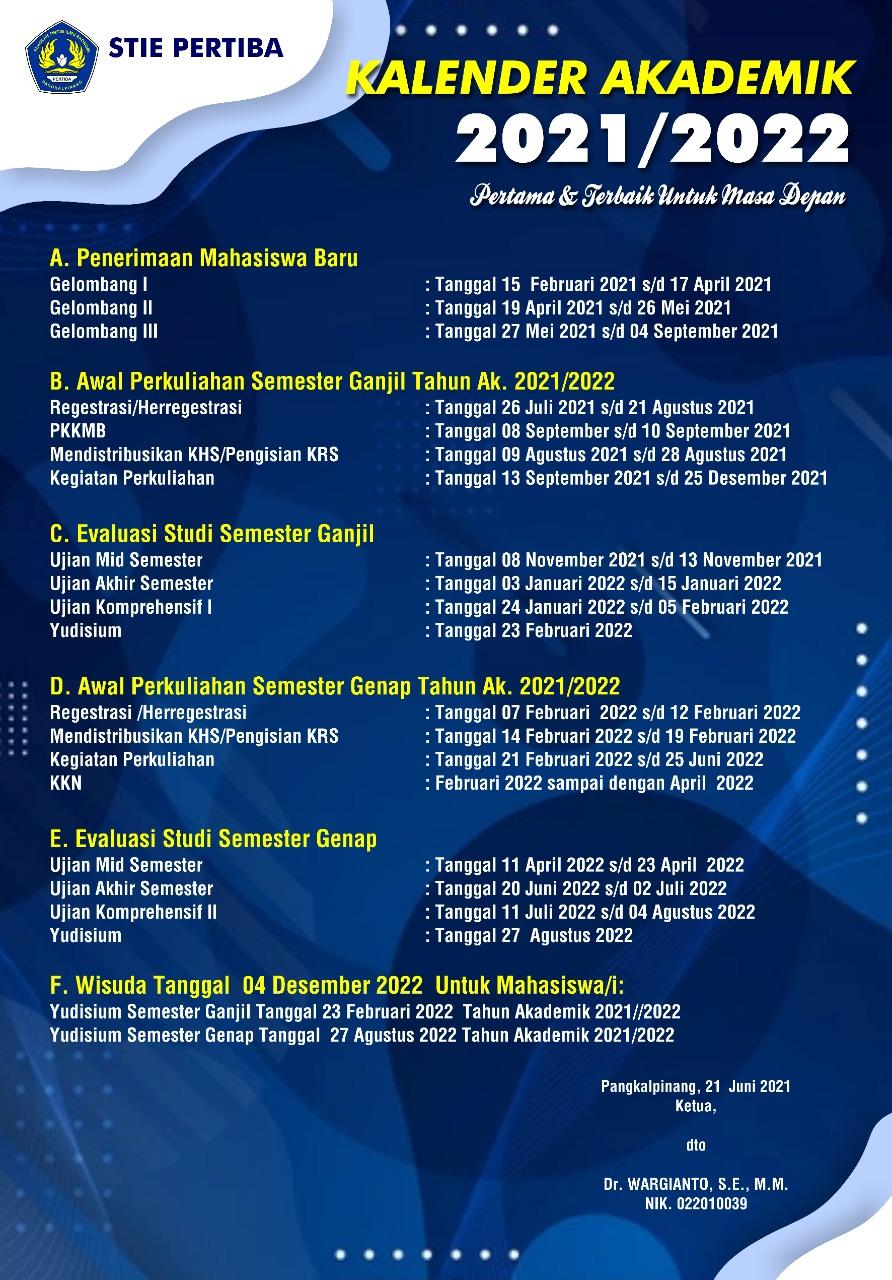 Kalender Akademik Tahun 2021/2022