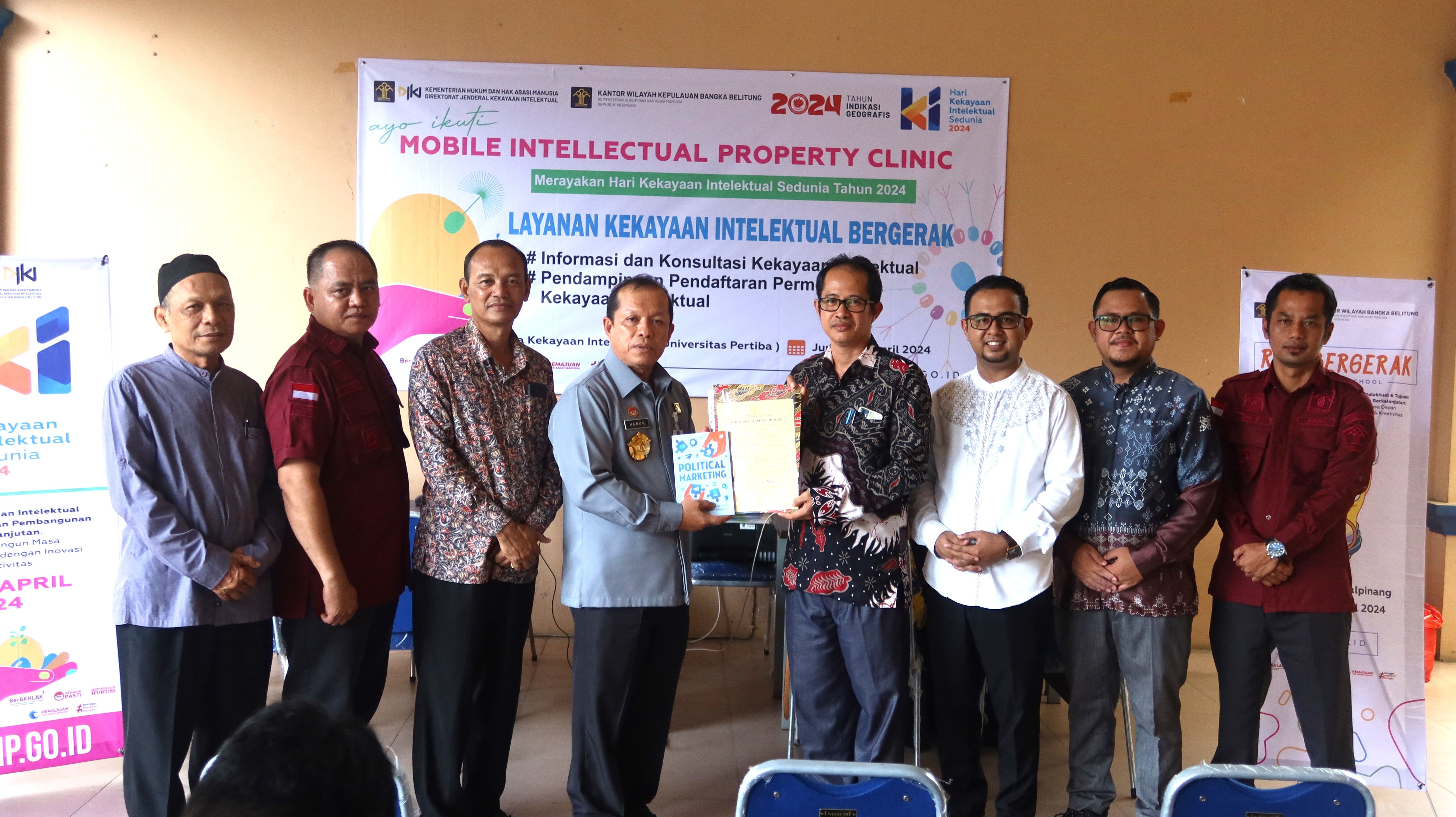 Kumham Bangka Belitung Gelar Layanan Kekayaan Intelektual dalam Peringatan Hari KI Sedunia 2024  Di Universitas Pertiba.