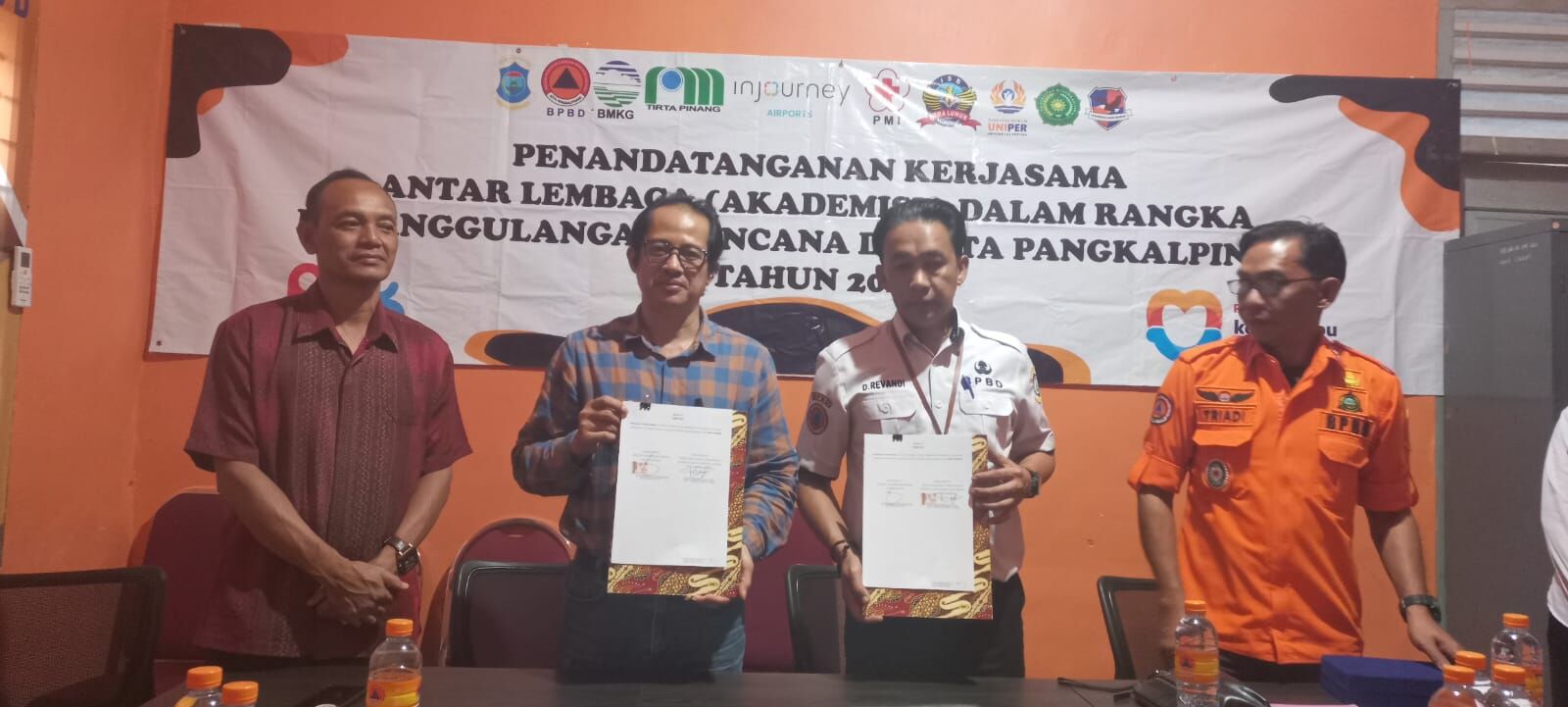 Penandatanganan Kerjasama Universitas Pertiba dan BPBD Kota Pangkalpinang