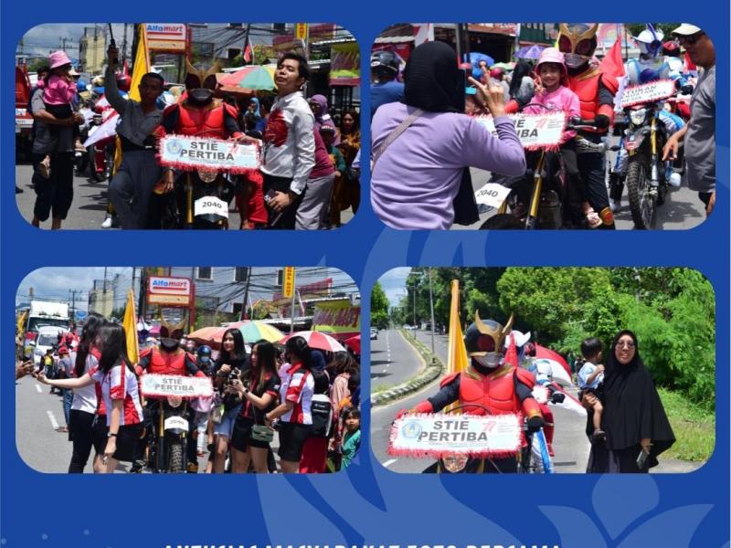 Antusias Masyarakat Ikut Foto Bersama Superhero STIE Pertiba Pangkalpinang