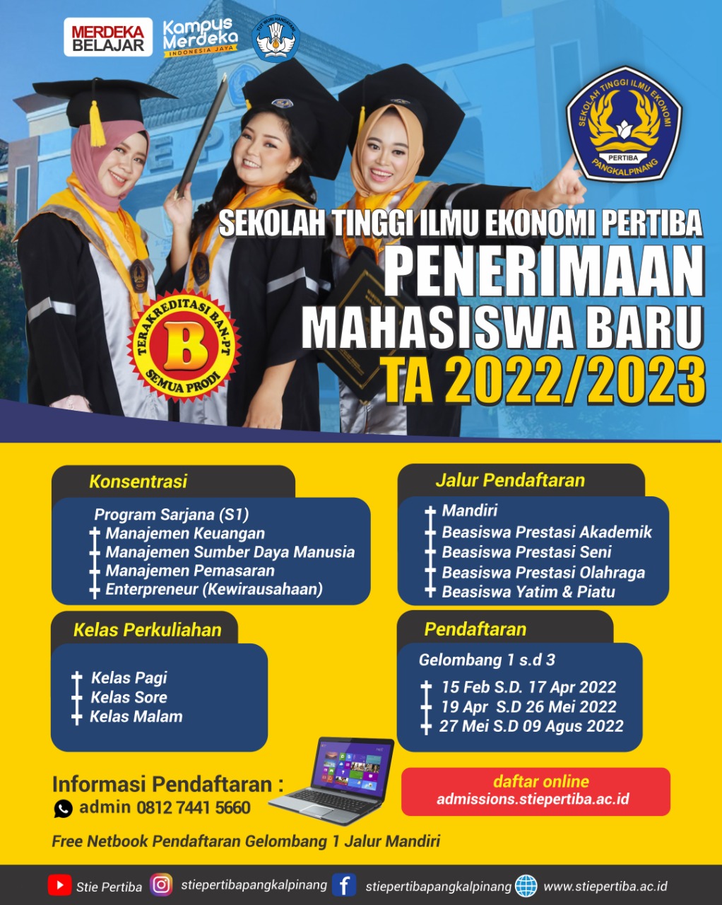 Free Notebook untuk pendaftaran gelombang 1 (S1 Manajemen)