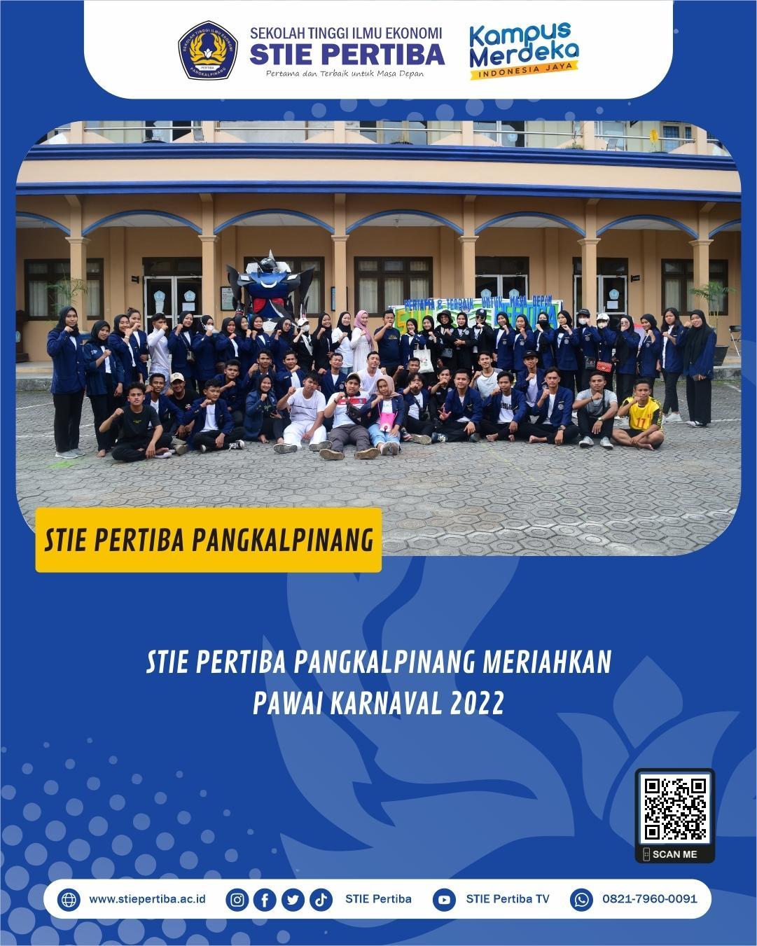 STIE Pertiba Pangkalpinang Meriahkan Pawai Karnaval 2022